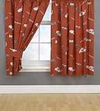 CharacterWorld Disney Cars Burning Curtains Including Tie Backs, 72 Inch