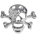 Boston Traveler Skull & Crossbones Belt Buckle