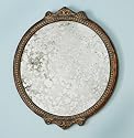 16" Weathered Antique-Style Round Wall Mounted Mirror
