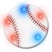 Light Up Baseball Flashing Blinking LED Body Light Lapel Pins (5-Pack)