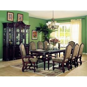 Home Elegance 1360-102-7 Mediterranean Style formal Dining Room 7 Piece Set