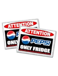 From Amazon.com. Click for details:
 Pepsi Only Fridge Warning Sticker Decal Drink Soda Can Pepsi Only Fridge Warning Sticker Decal Drink Soda Can