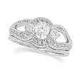 14K White Gold Diamond Wedding Set - 0.75 Ct.