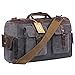 Weekender Overnight bag Canvas Genuine Leather Travel Duffel Bags for Men and Women