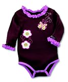 Sozo Long Sleeve Bodysuit - Plum Blossom, 6 to 12 Months