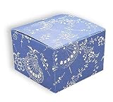 Blue Kata-Gami - 2 x 3 x 3 Square Favor Boxes