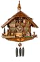 River City Clocks MD828-23 Eight Day Musical Chalet Cuckoo Clock with Dancers, Man Slides Down Bench To Kiss Woman, 23-Inch Tall