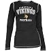 Minnesota Vikings Ladies Counter Attack Long Sleeve Premium T-Shirt - Black
