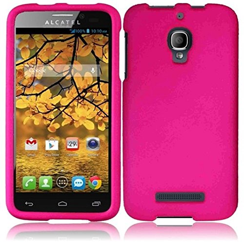 For Alcatel One Touch Fierce 7024W Cover Case (Hard Hot Pink)