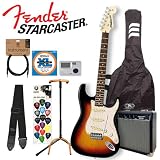 Cheap Fender Starcaster Electric Guitar Sunburst Includes: Planet Waves Guitar Cable Strap Ultra Stand Qwiktune Tuner D Addario EXL110 strings Planet Waves/GO DPS 16 Pick Sampler ( PW SAMPLER) &amp: 15 Watt Starcaster Guitar Amp