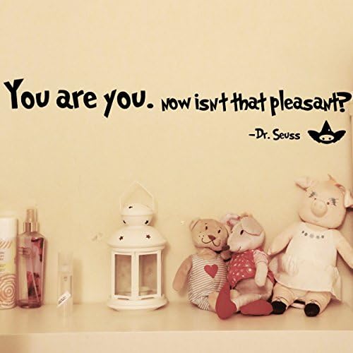 By Decorainbow-"You are you. now isn't that pleasant?" Dr.seuss Home Decoration wall window computer car bumper decal sticker A08