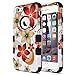 iPhone 6S Case, iPhone 6 Case,ULAK Hybrid Soft Silicone Hard PC Case Anti Slip Heavy Duty High Impact Dust Scratch Shock Resistance Protective Cover for iPhone 6/6S 4.7 Inch, Flora/Black