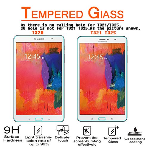 Galaxy Tab Pro 8.4 Screen Protector, (T320)(Not Fit T321 T325) AnoKe (0.3mm 9H) Tempered Glass Screen Protector Cover For Samsung Galaxy Tab Pro 8.4 T320 [Lifetime Warranty] T320 Glass