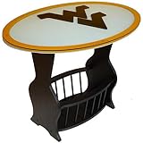 IMAGE OF Fan Creations West Virginia Mountaineers Glass End Table