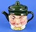 Artone pottery hand painted miniature teapot with lid Josh
