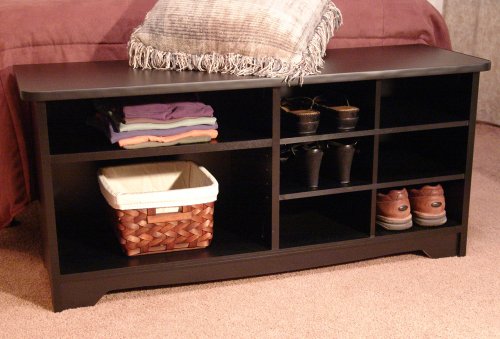 Half Cubby Bench in Black