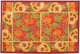 Laser Printed Split Bamboo Sunflowers 3' x 5' Veranda Rug