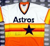 Nolan Ryan Autographed/Hand Signed Jersey (Rainbow Houston Astros)