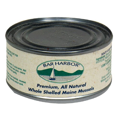 Bar Harbor All Natural Whole Shelled Mussels, 6.5-Ounce Cans (Pack of 12)