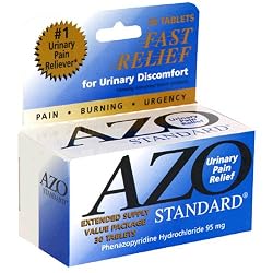 AZO Standard Urinary Pain Relief Tablets, 30-Count Boxes (Pack of 3)