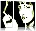 3 Bilder - MIA WALLACE GREEN 130x80 cm (lg-052) - ACHTUNG: GUTSCHEIN 10,00EUR - Pulp Fiction Tarantino's Movie Film Uma Thurman - Triptychon Bild auf Leinwand - Kunstdruck Pop Art Deko - Alle unsere Bilder sind auf Keilrahmen aufgezogen: fertig zum Aufh&auml;ngen - Versandkostenfrei