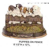 Door Stop - Puppies on Fence