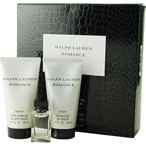 Romance By Ralph Lauren For Men. Set-edt .25 Ounces Mini & Aftershave Gel 1.7 Ounces & Shower Gel 1.7 Ounces