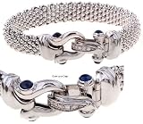 14K White Gold Fancy Woven Bracelet