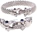 14K White Gold Fancy Woven Bracelet