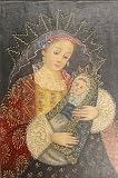 MADONNA & CHILD Virgin Mary & Jesus Cuzco Oil Painting Peru Folk Art 8x12