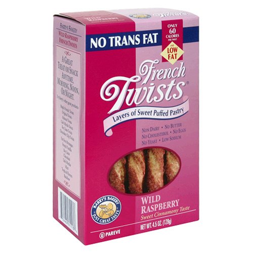 Barry's Bakery French Twist, Wild Raspberry, 4.5-Ounce Box (Pack of 12)
