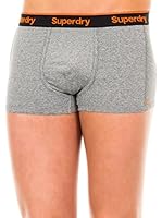 Superdry Pack x 2 Bóxers (Gris Jaspeado / Gris Oscuro / Naranja)