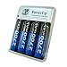 4-PACK Rechargeable/ Re-Usable AA 2700mAh Ni-MH Batteries w/ Home Charger Combo