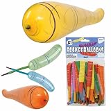 Rocket Balloon Refills. Package of 21 Balloons with Straws.