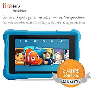 Fire HD 6 Kids Edition, 15,2 cm (6 Zoll), HD-Display, WLAN, 8GB, Blau Kindgerechte Schutzhülle