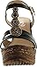 Refresh GRITA-04 Women's Beaded Platform Ankle Strap Cork Wedge Heel Sandal