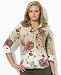 Apparel : Lauren by Ralph Lauren Shirt, Aaron Long Sleeve Paisley Print