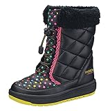 スノーブーツ 子供用 瞬足レモンパイ レインブーツ 女の子 長靴 雨靴 防寒ブーツ キッズ・靴（ブラックマルチ22cm）