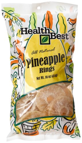 Health Best Pineapple Rings No Sugar Added, 7-Ounce Units (Pack of 6) by Health Best