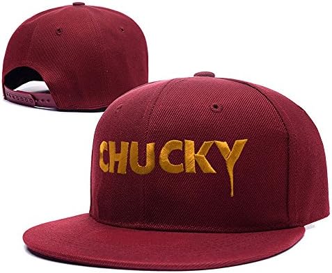 RHXING Chucky Logo Adjustable Embroidery Snapback Cap Hats Red