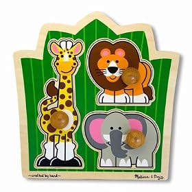 Melissa and Doug Deluxe Jungle Friends (Safari) Jumbo Knob by Arts And Crafts