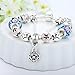 Presentski Fashion Charm Bracelet for Teen Girls and Women with Flower Themed Star Charms 7.1 Inches