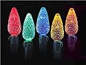 Multi-Colored LED Christmas Light String Set / 35 L.E.D. Holiday Lights / 1.6 Watts Total / Green Wire