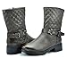 DREAM PAIRS Women's Fashion Fur Lining Mid-Calf Lady Riding Boots