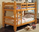Twin Size Bunk Bed Honey Oak Finish