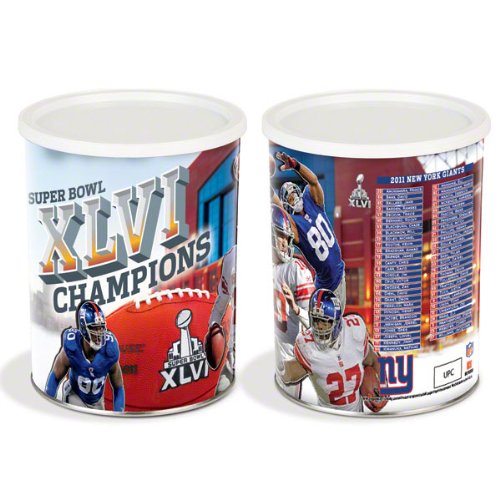 New York Giants Super Bowl XLVI Champions Players Gallon Tin