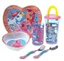 My Little Pony:  6 Piece Plastic Dinnerware Set - Plate, Bowl, Tumbler, Fork & Spoon and Sports Bottle