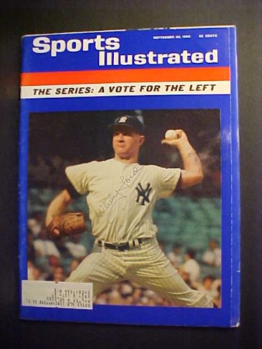 Whitey Ford New York Yankees Autographed September 30, 1963 Sports Illustrated Magazine With A Mounted Memories COA & Signing Photo