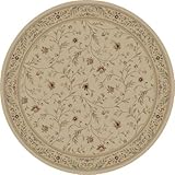 Tayse Area Rug: Empire 2542 Ivory Round 5'