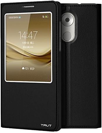 Yeuk Huawei Mate8 Case,Smart Flip Leather Cover with Auto Sleep Wake-up and Quick Access to Phone Call Function-Black